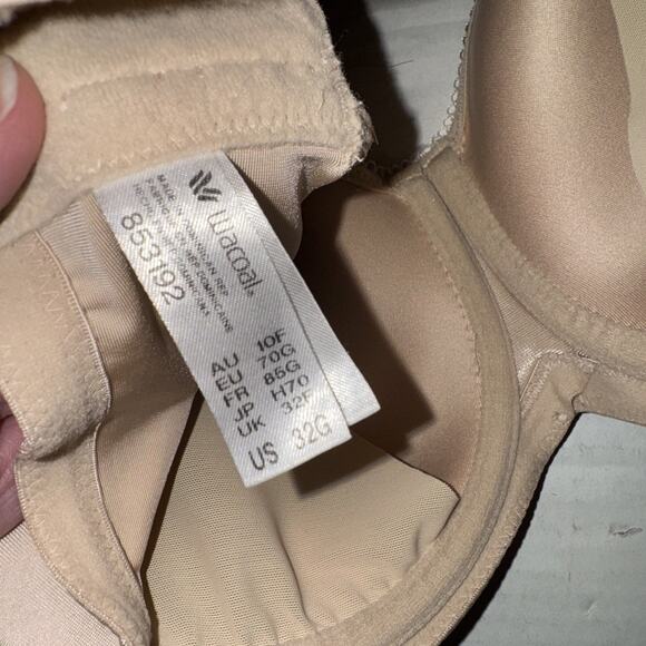 Wacoal Bra Size 32G Basic Beauty Contour Spacer Underwire 853192 Solid Beige - Picture 4 of 5